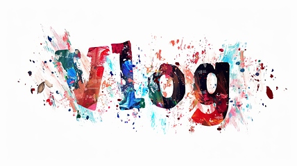 Image showing The word Vlog created in Digital Collage.