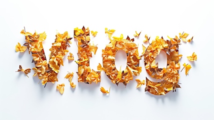 Image showing The word Vlog created in Farfalle Typography.