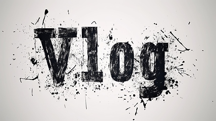 Image showing The word Vlog created in Gothic Calligraphy.