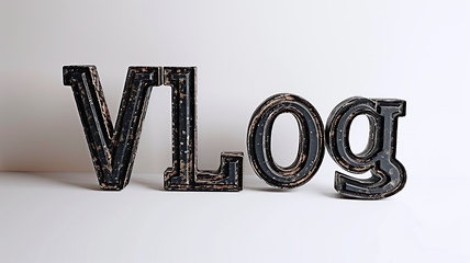 Image showing The word Vlog created in Gothic Calligraphy.