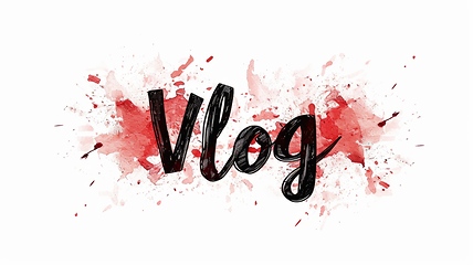 Image showing The word Vlog created in Italic Calligraphy.