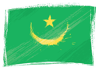Image showing Grunge Mauritania flag