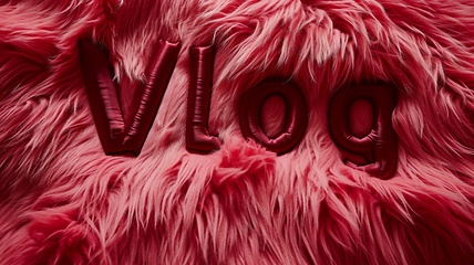 Image showing Red Fur Vlog concept creative art poster.