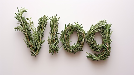 Image showing The word Vlog created in Rosemary Typography.