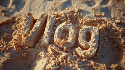 Image showing Sand Vlog concept creative art poster.