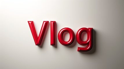 Image showing The word Vlog created in Sans Serif Typography.