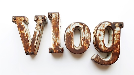 Image showing The word Vlog created in Serif Typography.