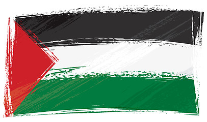 Image showing Grunge Palestine flag