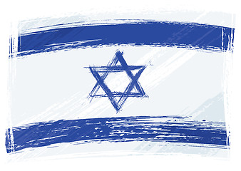 Image showing Grunge Israel flag