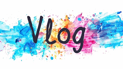 Image showing The word Vlog created in Uncial Calligraphy.