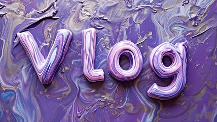 Image showing Violet Marble Vlog concept creative art poster.