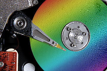 Image showing Color ligths on the hard drive