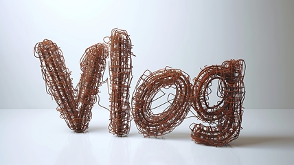 Image showing The word Vlog created in Wire Lettering.