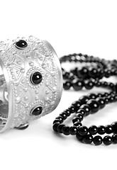 Image showing bracelet and black necklace