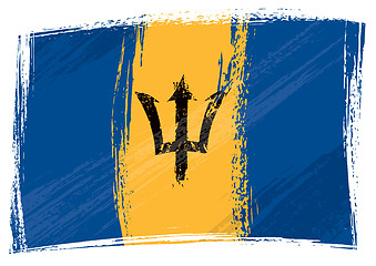 Image showing Grunge Barbados flag