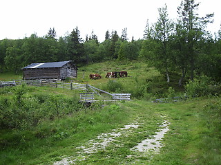 Image showing Farm in the mountains