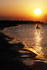 Image showing Sunset in Denia