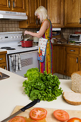 Image showing Making lunch