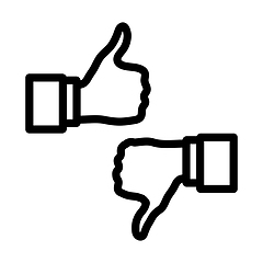 Image showing Icon Of Like And Dislike