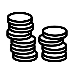 Image showing Icon Of Stack Of Coins