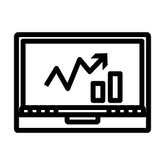 Image showing Icon Of Laptop With Chart