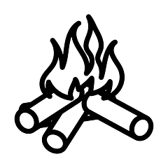 Image showing Icon Of Camping Fire