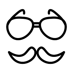 Image showing Glasses And Mustache Icon