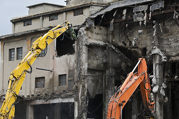 Image showing Building demolition