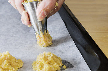 Image showing Preparing biscuits