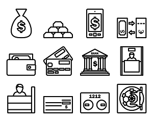 Image showing Bank Icon Set