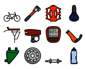 Image showing Bike Icon Set