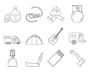 Image showing Camping Icon Set