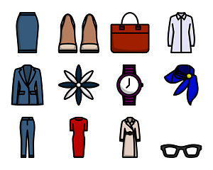 Image showing Clothes Icon Set