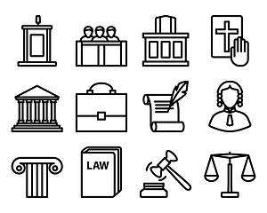 Image showing Lawyer Icon Set