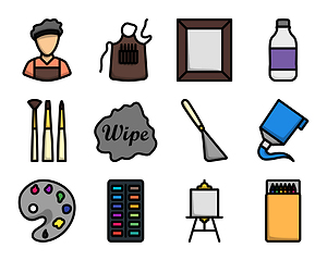 Image showing Painting Icon Set