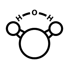 Image showing Icon Of Chemical Molecule Water