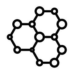 Image showing Icon Of Chemistry Hexa Connection