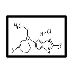 Image showing Icon Of Chemistry Formula On Classroom Blackboard