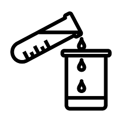 Image showing Icon Of Chemistry Beaker Pour Liquid In Flask