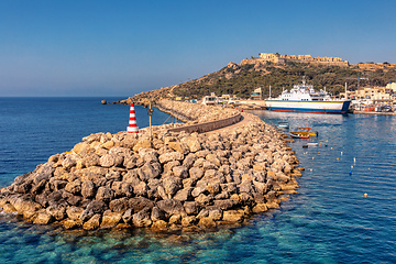 Image showing Gozo Fast Ferry for scenic cruise back to Malta Island.