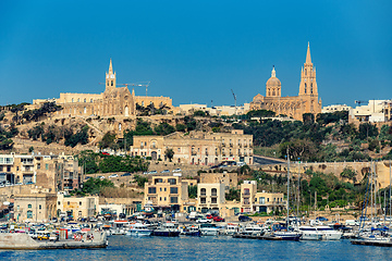 Image showing Mgarr Harbour on Gozo island, Malta - Mediterranean travel destination