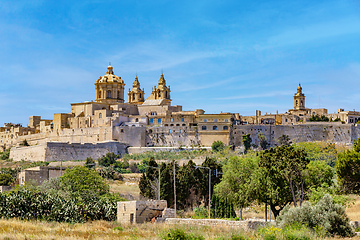 Image showing Majestic fortifications of Mdina, the Silent City. Malta