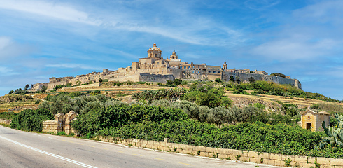 Image showing Majestic fortifications of Mdina, the Silent City. Malta