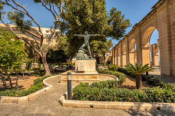 Image showing Upper Barakka Gardens in Valletta on Malta