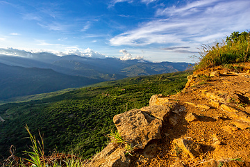 Image showing El Camino Real trail in Barichara. Andes mountains, Colombia.