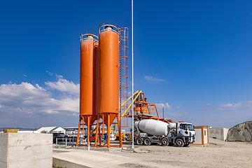 Image showing Orange industrial cement plant