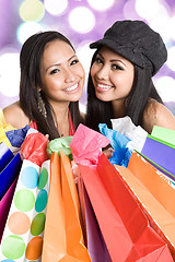 Image showing Shopping asian women