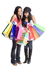 Image showing Shopping asian women