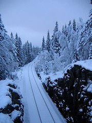 Image showing winter railroad