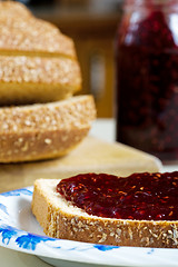 Image showing Bread and Jam